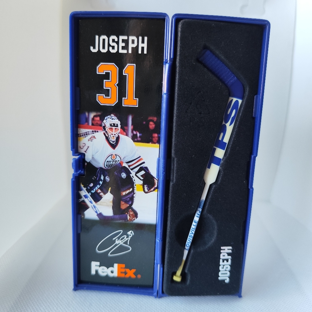 2013-14 Edmonton Oilers Mini Stick Team Issue Mini Stick Curtis “Cujo” Josep